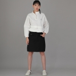 프런트앤백 커버포켓 밴딩스커트 FCM-1307 블랙