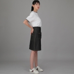 프런트앤백 커버포켓 밴딩스커트 FCM-1307 데님 블랙 BRS