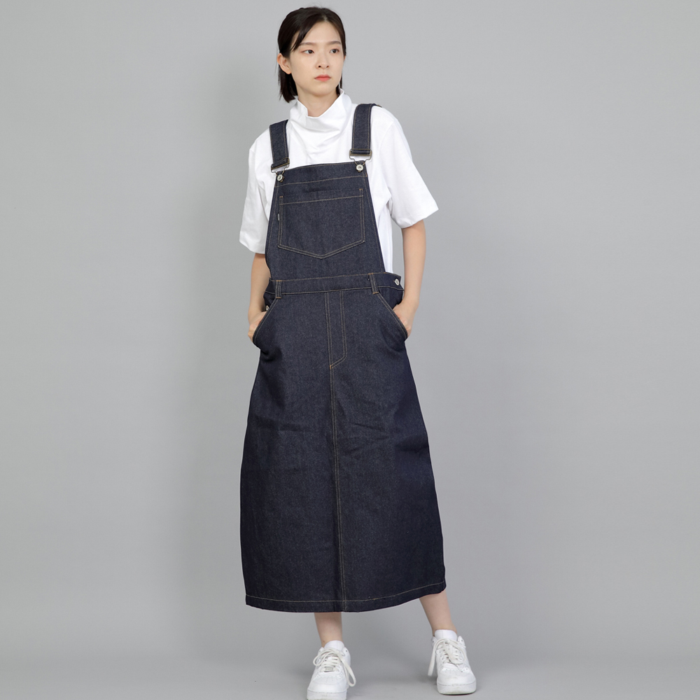 와이드돔 오버롤스커트 WDS-611 데님 인디고 BRS