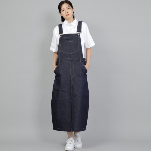 와이드돔 오버롤스커트 WDS-611 데님 인디고 BRS