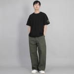 프런트커팅 디테일 EX 와이드 팬츠 CDE-371 카키