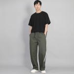 화이트 사이드라인 EX 와이드 팬츠 PLW-341 카키