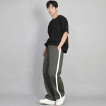 화이트 사이드라인 EX 와이드 팬츠 PLW-341 카키