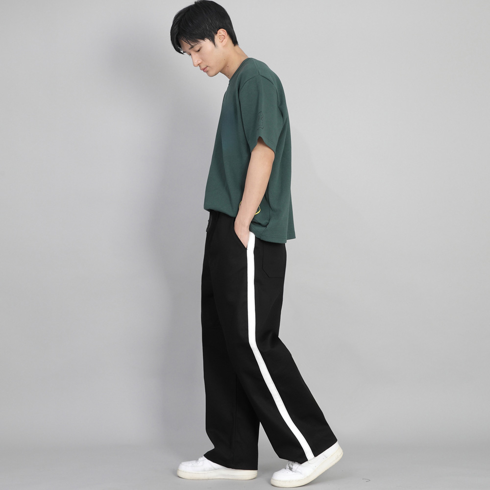 화이트 사이드라인 EX 와이드 팬츠 PLW-341 블랙