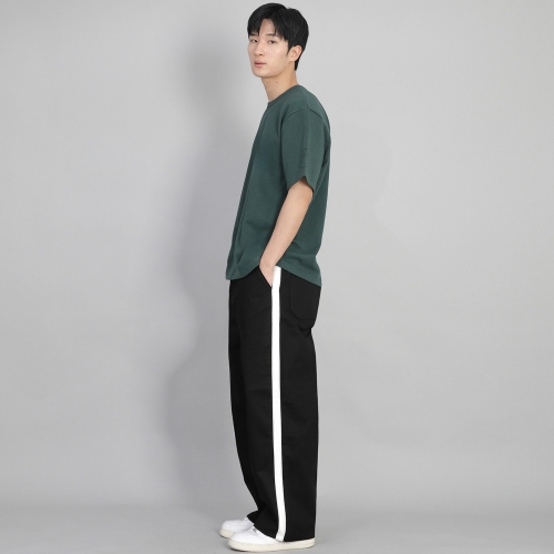 화이트 사이드라인 EX 와이드 팬츠 PLW-341 블랙