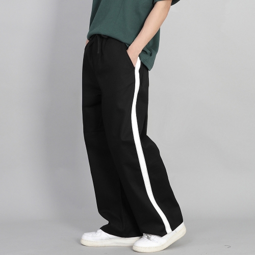 화이트 사이드라인 EX 와이드 팬츠 PLW-341 블랙