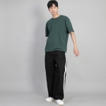 화이트 사이드라인 EX 와이드 팬츠 PLW-341 블랙
