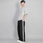 화이트 사이드라인 EX 와이드 팬츠 PLW-341 데님 블랙 BKS