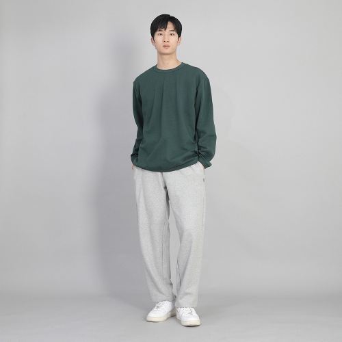와이드 무지 트레이닝 팬츠 SWP-372 멜란지그레이