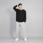 와이드 무지 트레이닝 팬츠 SWP-372 멜란지그레이