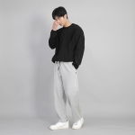 와이드 무지 트레이닝 팬츠 SWP-372 멜란지그레이