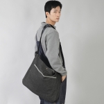 라운드 볼륨 펜타곤포켓 크로스 에코백 RVP-150 데님 블랙