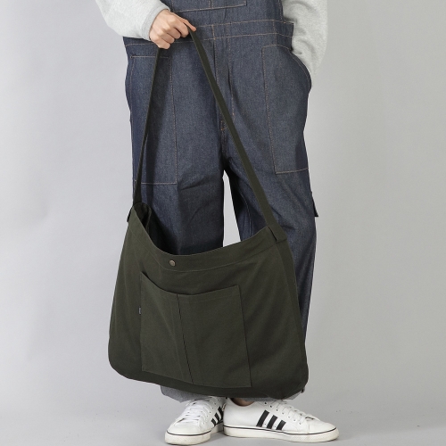 라운드 볼륨 카고포켓 크로스 에코백 RVR-149 카키