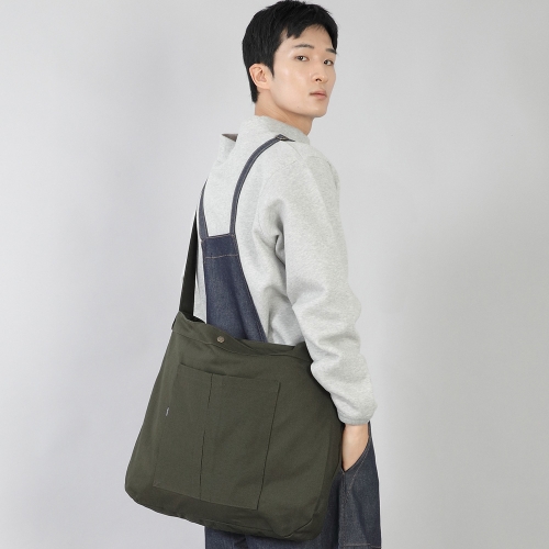 라운드 볼륨 카고포켓 크로스 에코백 RVR-149 카키