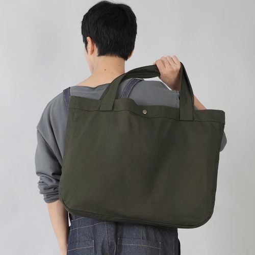 라운드 볼륨 무지 에코백 RVS-147 카키