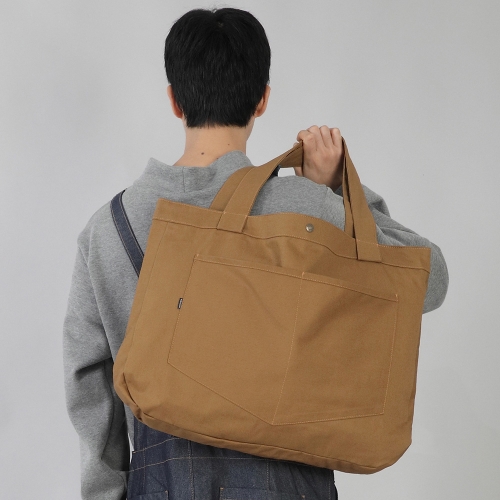 라운드 볼륨 펜타곤포켓 에코백 RVP-146 카멜