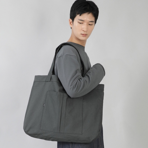라운드 볼륨 카고포켓 에코백 RVC-145 차콜