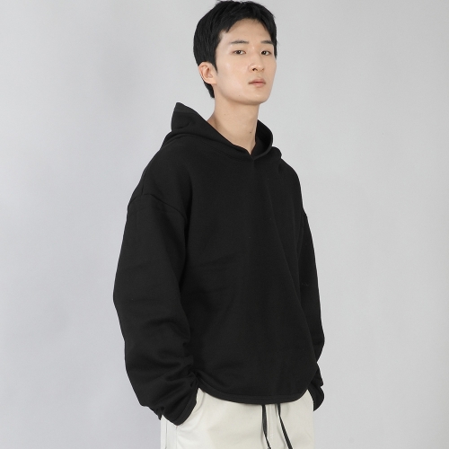 미니멀 오버핏 후드티 MOH-867 블랙