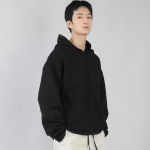 미니멀 오버핏 후드티 MOH-867 블랙