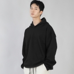 미니멀 오버핏 후드티 MOH-867 블랙