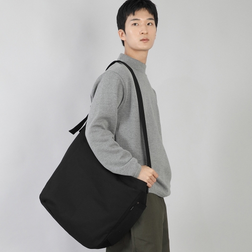 빅볼륨 리벳 펜타곤 크로스 에코백 BRP-155 블랙