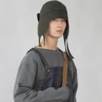 더블스트랩 패딩 무지 트루퍼햇 DSP-1503 카키