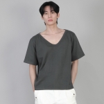 무지 BIG V넥 반팔티셔츠 BIGV-883 슬레이트 그레이