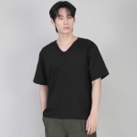 무지 V넥 반팔티셔츠 VSR-881 블랙