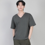 무지 V넥 반팔티셔츠 VSR-881 슬레이트 그레이