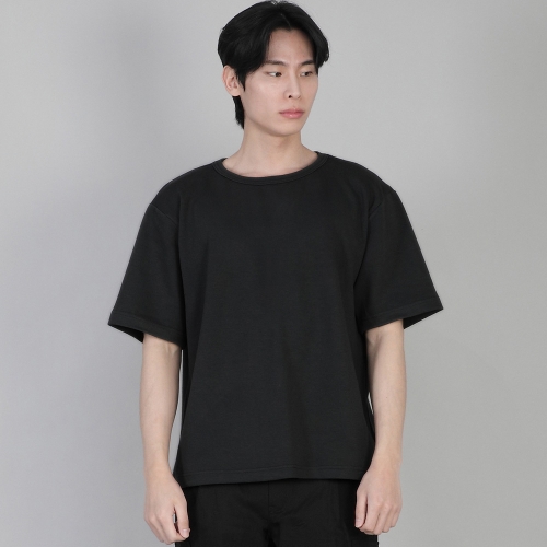 무지 R넥 반팔티셔츠 RSR-880 블랙