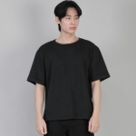 무지 R넥 반팔티셔츠 RSR-880 블랙