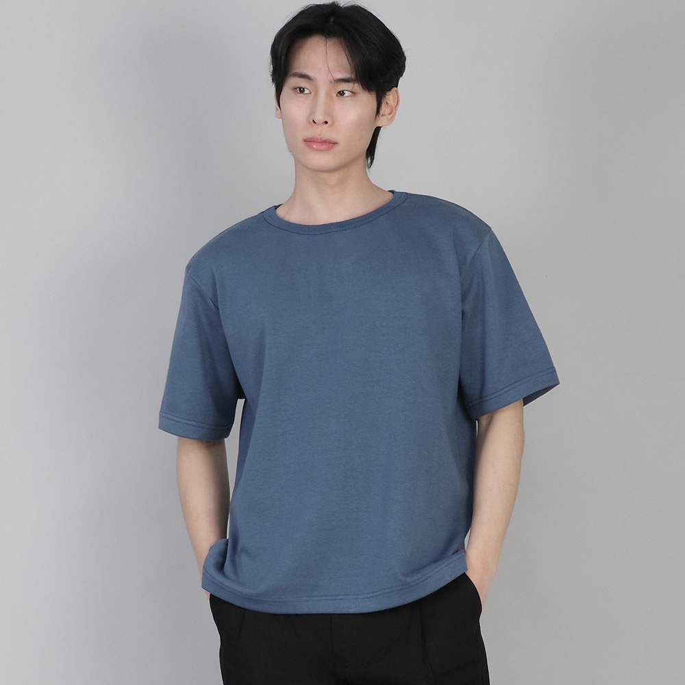 무지 R넥 반팔티셔츠 RSR-880 이집션 블루