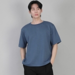 무지 R넥 반팔티셔츠 RSR-880 이집션 블루