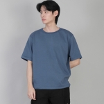 무지 R넥 반팔티셔츠 RSR-880 이집션 블루