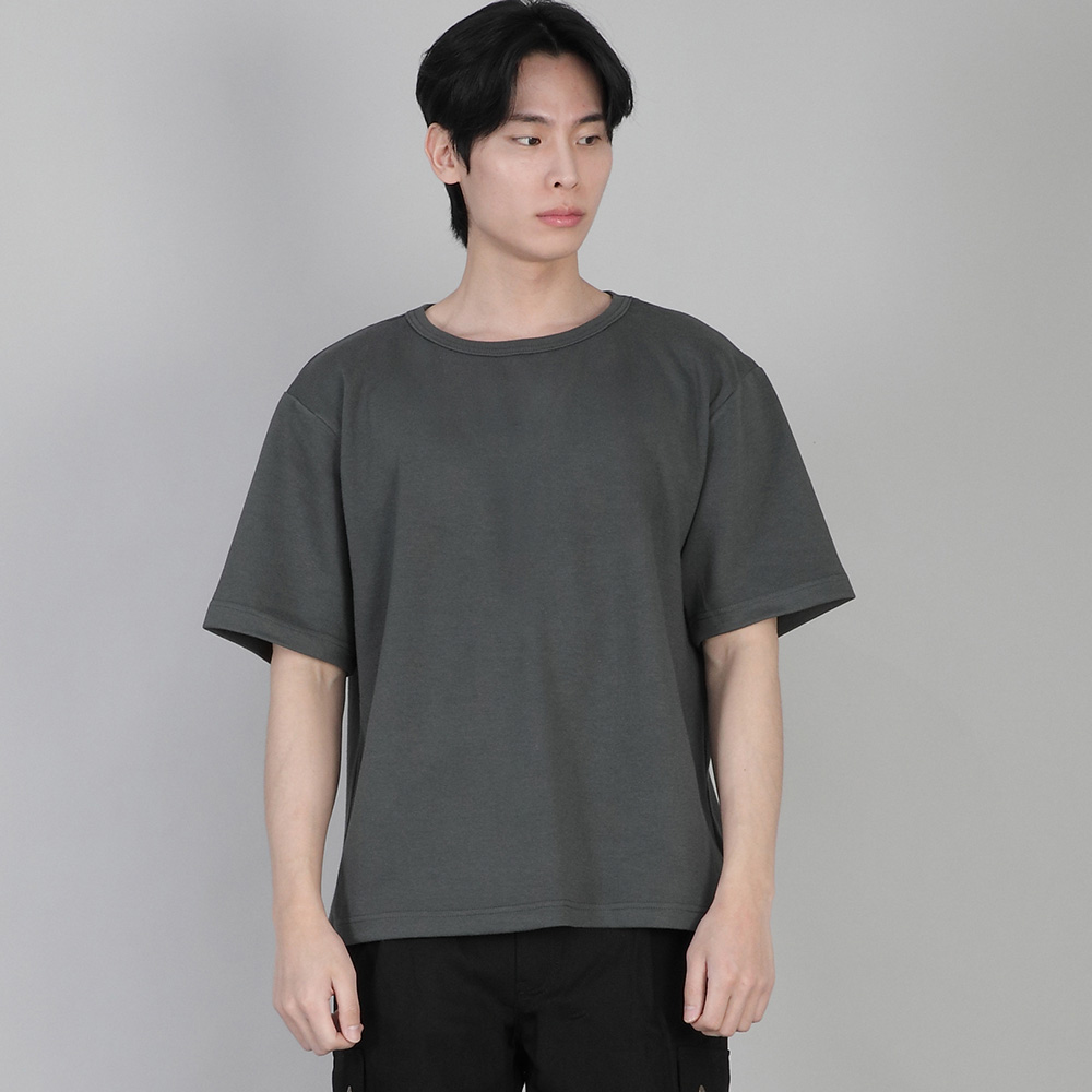 무지 R넥 반팔티셔츠 RSR-880 슬레이트 그레이