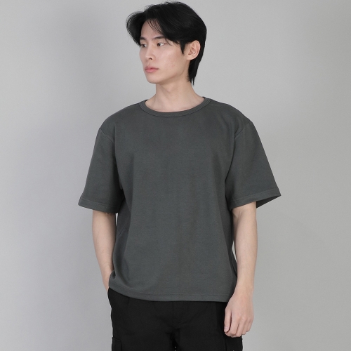 무지 R넥 반팔티셔츠 RSR-880 슬레이트 그레이