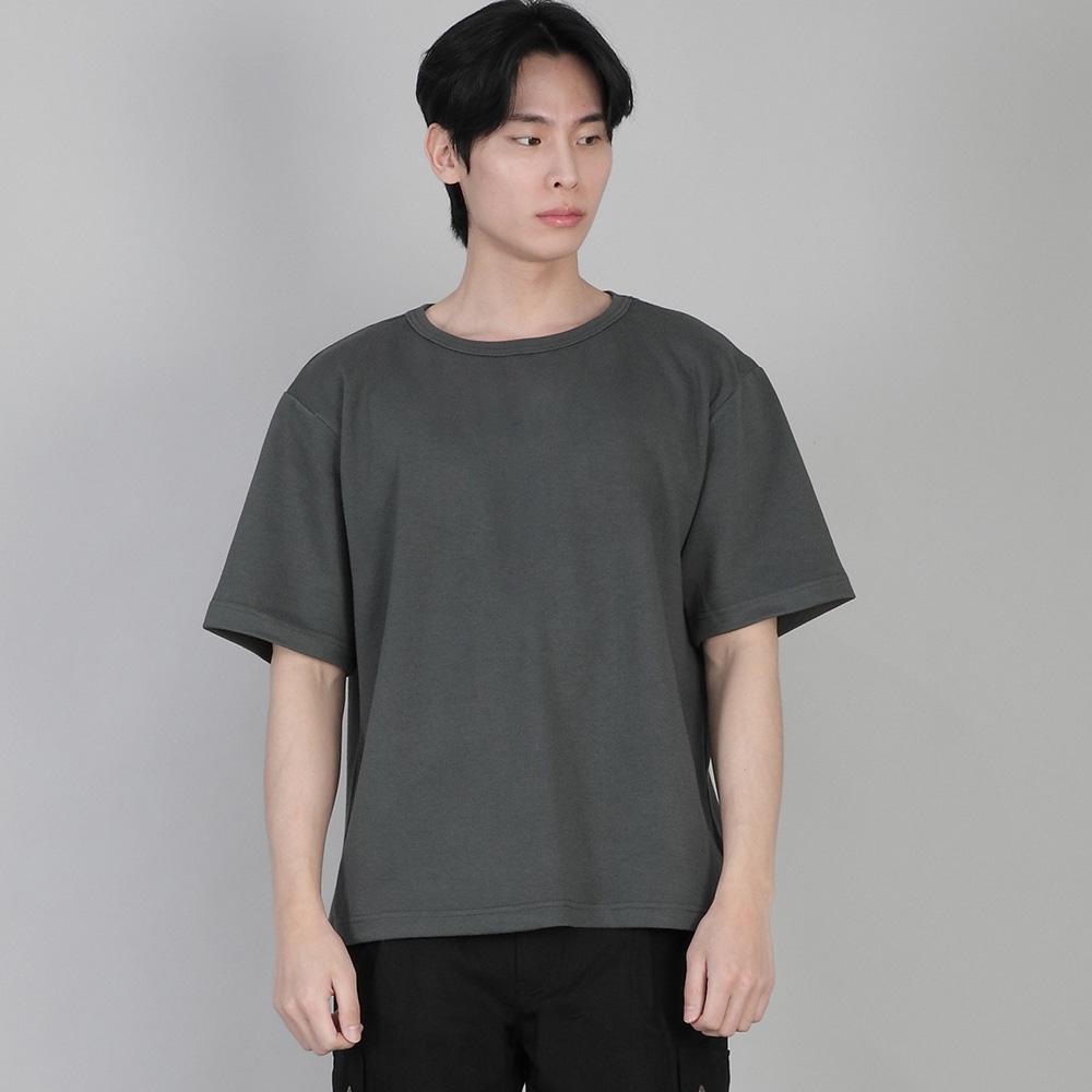 무지 R넥 반팔티셔츠 RSR-880 슬레이트 그레이