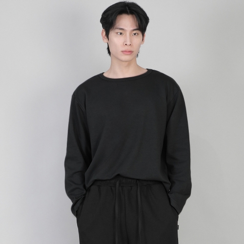 무지 R넥 긴팔티셔츠 RRL-875 블랙