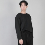 무지 R넥 긴팔티셔츠 RRL-875 블랙