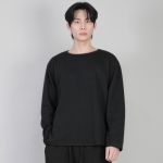무지 R넥 긴팔티셔츠 RRL-875 블랙