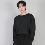 무지 R넥 긴팔티셔츠 RRL-875 블랙