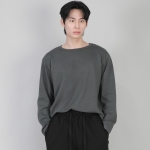무지 R넥 긴팔티셔츠 RRL-875 슬레이트 그레이