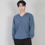 무지 V넥 스웨트셔츠 RVS-874 이집션 블루
