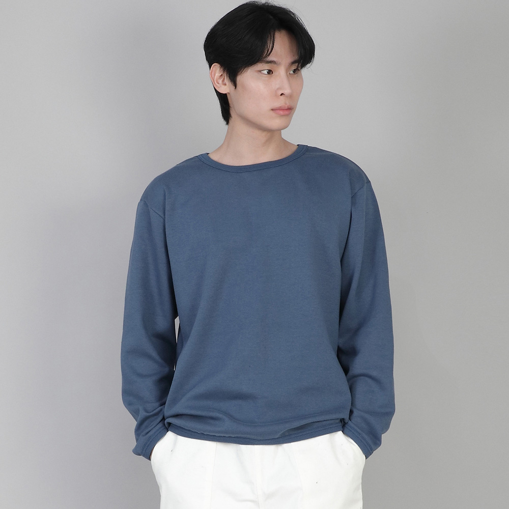 무지 R넥 스웨트셔츠 RRS-873 이집션 블루