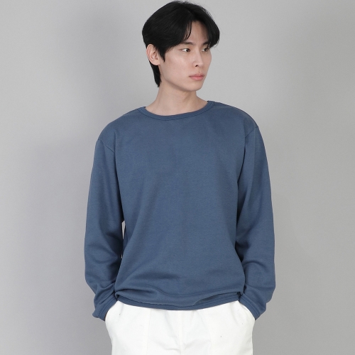 무지 R넥 스웨트셔츠 RRS-873 이집션 블루