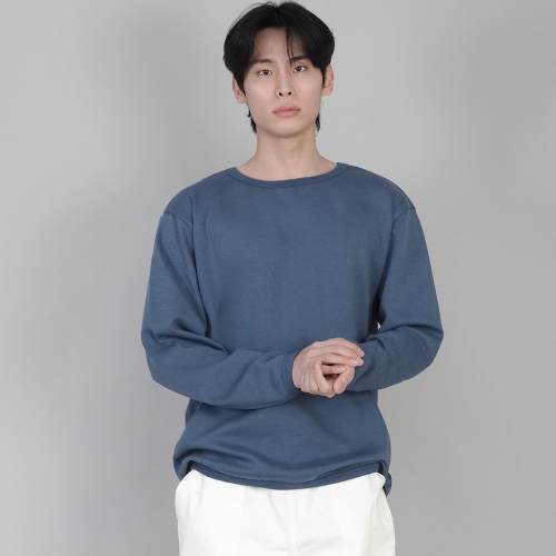 무지 R넥 스웨트셔츠 RRS-873 이집션 블루