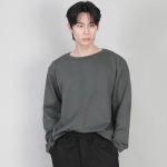 무지 R넥 스웨트셔츠 RRS-873 슬레이트 그레이
