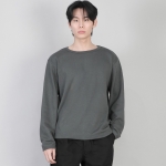 무지 R넥 스웨트셔츠 RRS-873 슬레이트 그레이
