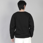 기모 무지 R넥 스웨트셔츠 PRR-870 블랙