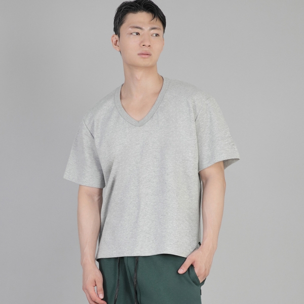 V넥 무지 반팔티 BVS-823 그레이